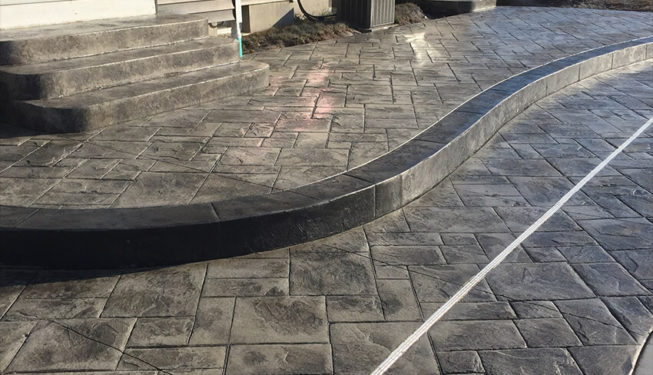 Pattern: Majestic Ashlar Slate - Colors: Dark Gray Release Charcoal Boarder