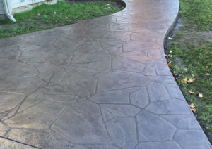 Pattern: Large Random Flagstone - Colors: Portabella With Clear Release