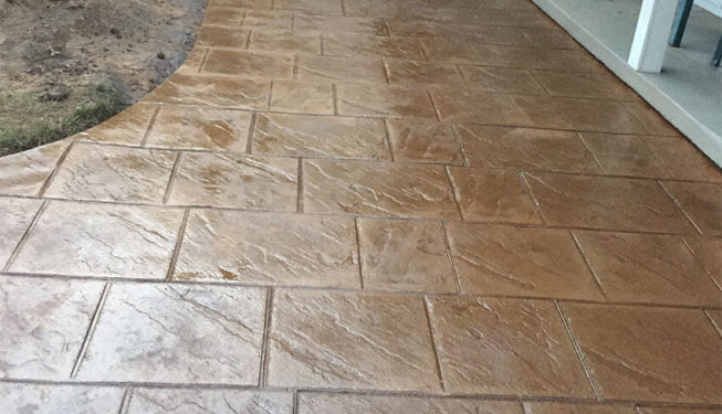 Pattern: Old English Sidewalk Slate - Colors Sand Dune with Desert Tan