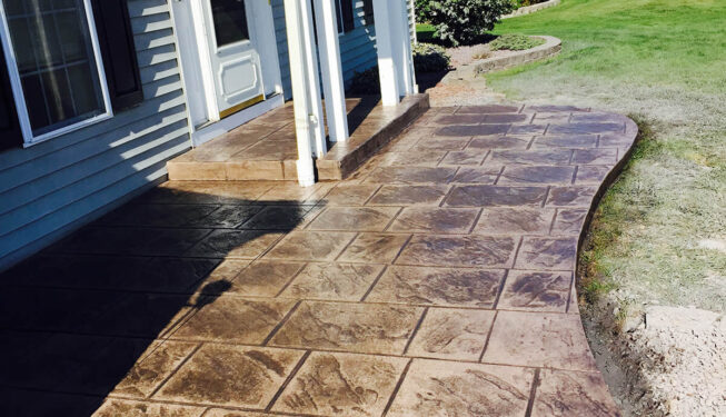 Pattern: Old English Sidewalk Slate - Colors: No base with walnut